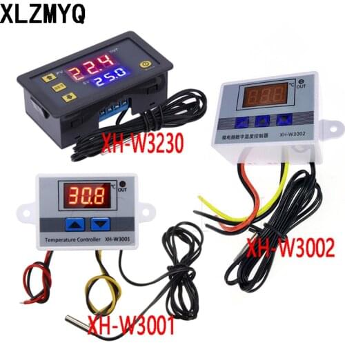 AC LED Digital W3001 W3002 W3230 Thermostat Temperature Controller DC12V 24V 110-220V 220V Thermoregulator Heating Cooling