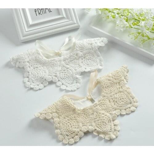 Baby Bibs Cotton Lace Slobber Burp Cloths Princess Fake Colla Toddler Girl Kids Fake False Collar Infant Baby Care Feeding Use