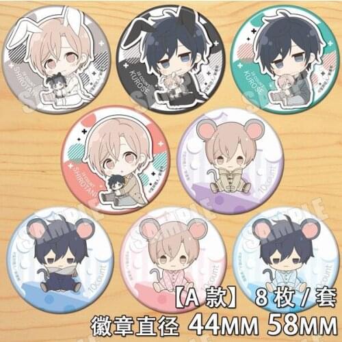 Anime Ten Count Tadaomi Shirotani Kurose Riku Figure 4608 Badges Round Brooch Pin Gifts Kids Collection Toy