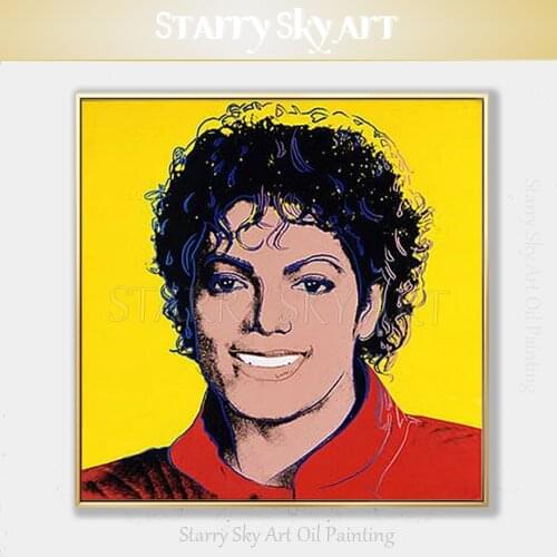 Artist Hand-painted High Quality Super Star Michael Jackson Oil Painting on Canvas Pop Star Singer Michael Jackson Oil Painting