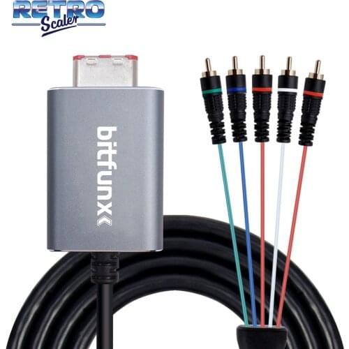 RetroScaler High-Definition1.8m 5RCA YPbPr NGC Component Cable Full Audio for NGC GameCube(NTSC/PAL) with OSSC