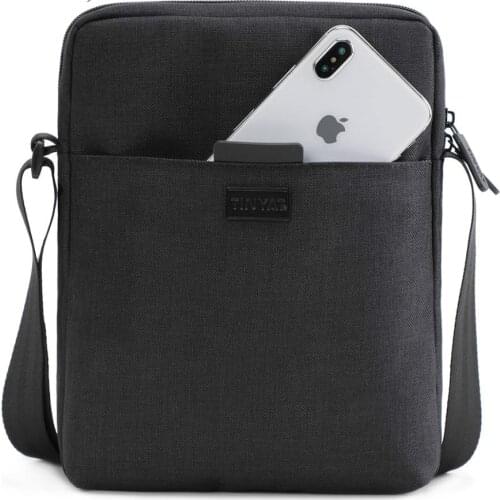 Mens Bags Light Canvas Shoulder Bag for 7.9' Ipad Casual Crossbody Bags Waterproof Business Shoulder Bag for Men