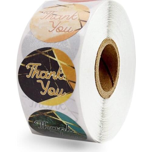 50-500pcs 6 Styles Round Thank You Sticker Seal Label Scrapbook Label DIY Handmade Cake Baking Decoration Stationery Stickers