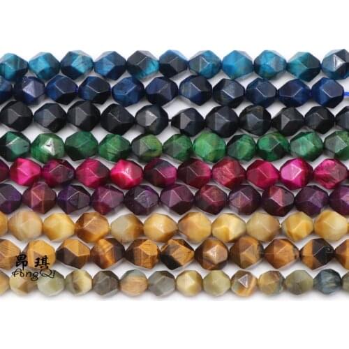 Natural Faceted Tiger Eye Agates Stone Loose beads 6 8 10mm Pick Size For Jewelry Making DIY Charm Bracelet Accesssories 15