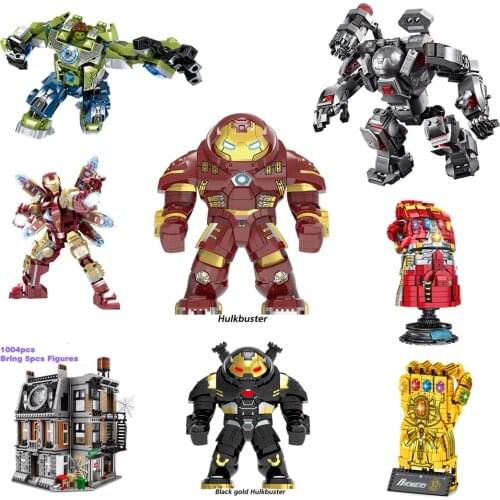 New Marvel Avengers Character Building Blocks Weapon Shield Toy Hulk Steel Mecha Glove Handguard Block Brick Childrens Gift