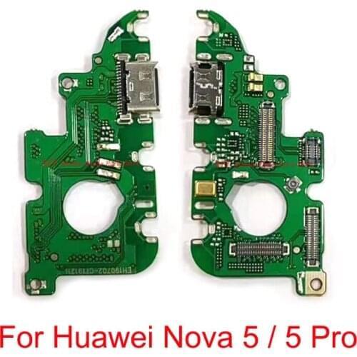 New USB Charging Dock Port Board Flex Cable For Huawei Nova5 Nova 5 Pro 5Pro Charger Port Connector Board Parts Dock Flex Cable