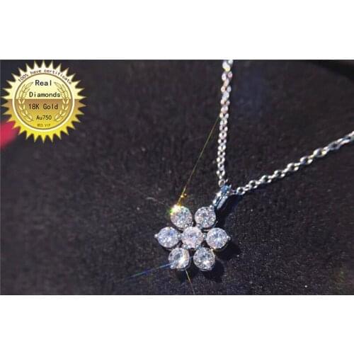 100% 18K white gold natural diamond necklace all use 0.63ct diamond and have certificate HM028