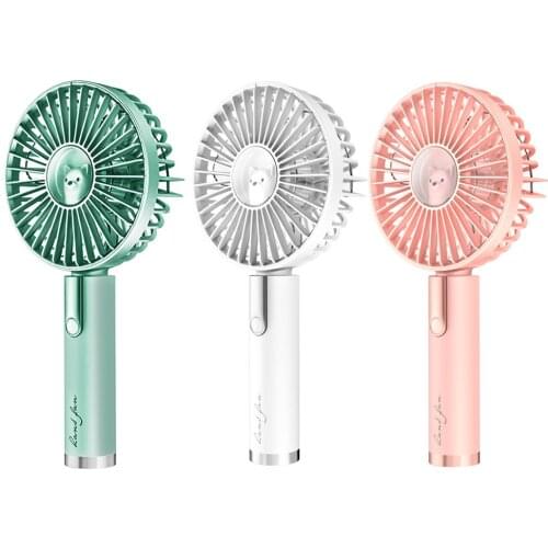Rechargeable 3 Corlors Usb Mini Portable Fan Handheld Fan For Cooling Hot Summer Air Cooler Fan With Cute Bear Decoration