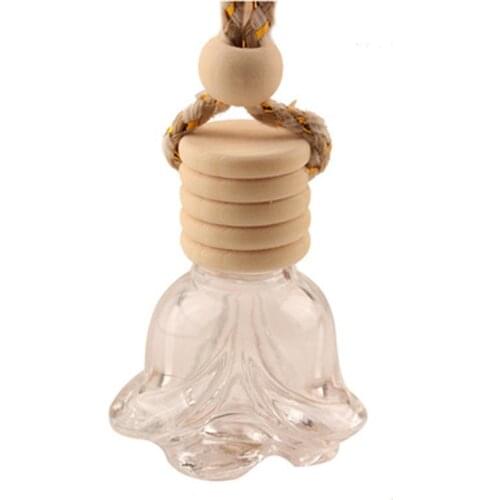 1 Pcs Car Perfume Pendant Empty Glass Bottle for Essential Oils Air Freshener Hanging Auto Perfume Diffuser Interior Ornaments