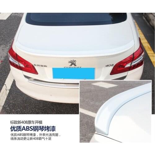 Spoiler For Peugeot 408 2014.2015.2016.2017 High Quality Rear Wing Spoilers Trunk Lid Diffuser