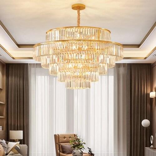 LED Modern Crystal Chandeliers Lights Fixture American K9 Crystal Chandelier Bed Living Room Dining Room Home Indoor Lighting
