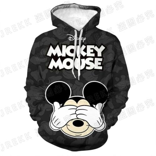 Funny Mickey Mouse Hoodies Men Women Children Anime Sweatshirts Cool 3D Print Pullover Boy Girl Kids Fashion Casual Clothing