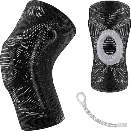 1 PC Sport Knee Brace Elastic with Silicone Gel Pads Side Stabilizers Knee Protector For Meniscus Tear Basketball Running