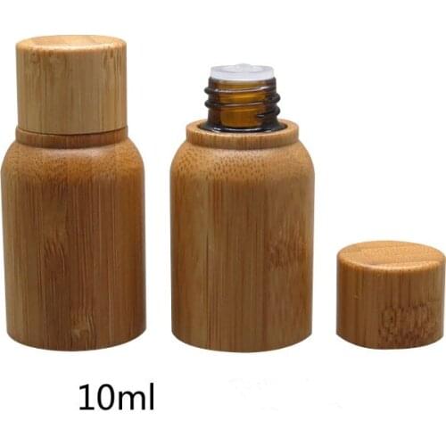 10pcs/lot 1oz 30ml natural bamboo essential oil bottles with inner plug and bamboo caps bamboo olive oil bottle