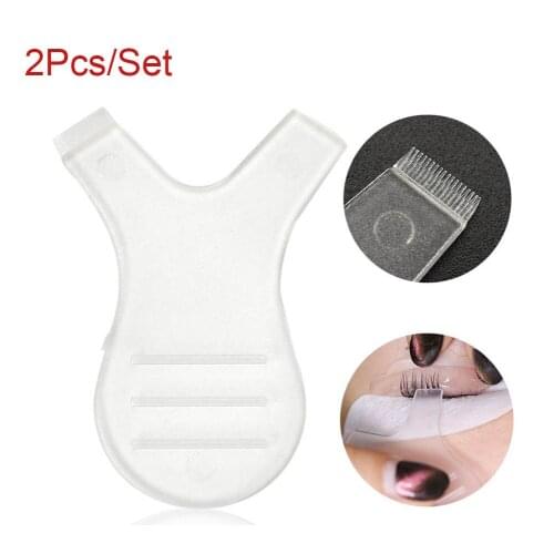 2 Pcs/Set Eyelash Comb Curler Transparent Mascara Applicator Makeup Eyebrow Brush Eyelash Grafting Brush Eyes Makeup Tool