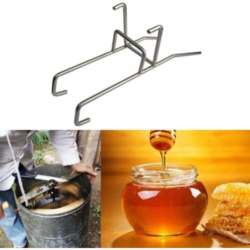 2pcs Stainless steel honey barrel bracket honey barrel plastic barrel bracket molasses pouring bracket beekeeping tool