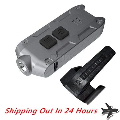 20%OFF Nitecore Metal USB Rechargeable Key Button Light TIP with Clip Outdoor Daily Camping Hiking Night Fishing EDC Flashlight