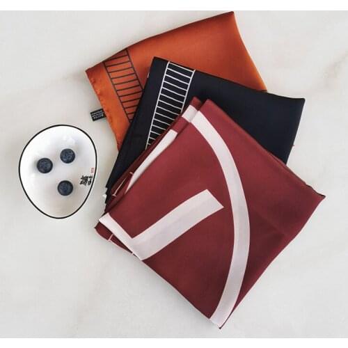 2020 70x70 INS Caramel A Multipurpose women Silk twill scarf Satin square tie Hairband ladies foulard femme towel bufanda shawl