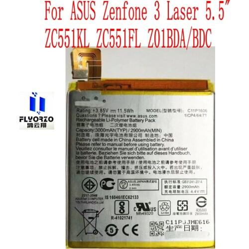 High Quality 3000mAh C11P1606 Battery For ASUS Zenfone 3 Laser 5.5" ZC551KL ZC551FL Z01BDA/BDC Mobile Phone