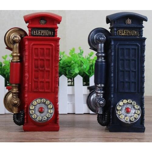 Antique Imitation Resin Telephone Model Creative appareil Cabochon Photo Props Home Decoration Crafts Gifts