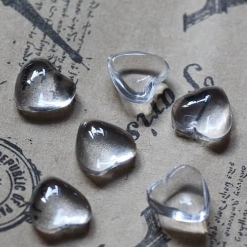 Free shipping!!!!DIY jewelry findings-10mm Peach Heart 3.8mm thick Glass Cameo Cabochon