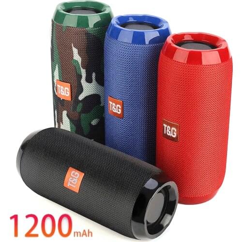 Portable Bluetooth-compatible Speaker Wireless Bass Column Waterproof Outdoor USB Support AUX TF Subwoofer Loudspeaker FM Radio