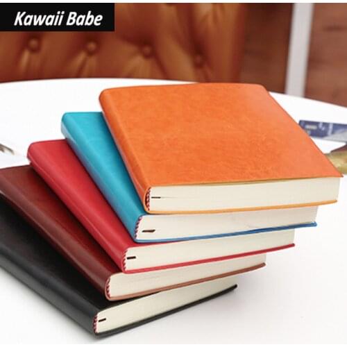 Notepad Diary Notebooks Journals Lined Soft Business Leather A6 A5 B5 PU Agenda Planner Thicken School Office Supplies