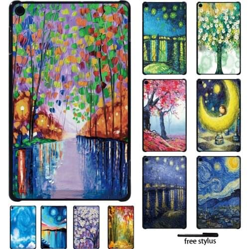 For Amazon Fire 7 5/7/9th Gen /HD 8 /Fire HD 10/Fire HD 8/ Plus 10th Gen 2020 Paint Series Slim Tablet Cover Case + Stylus