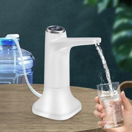 Portable Water Bottle Pump with Holder Base Automatic New Electric USB Charging Water Dispenser Home Office Outdoor Supplies Hot