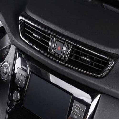 For Nissan X-trail t32 2019 2020 2014-2018 Interior Car Center Air Condition Frame Cover Trim Sticker Car Styling Accessories