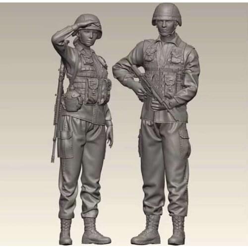 1/35 resin soldier model World War II military Korean male and female infantry army GK model figure