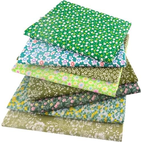 Booksew Flower Printed Cotton Plain Fabric Fat Quarter For sewing Handicrafts Patchwork Home Decoration Needlework Materials
