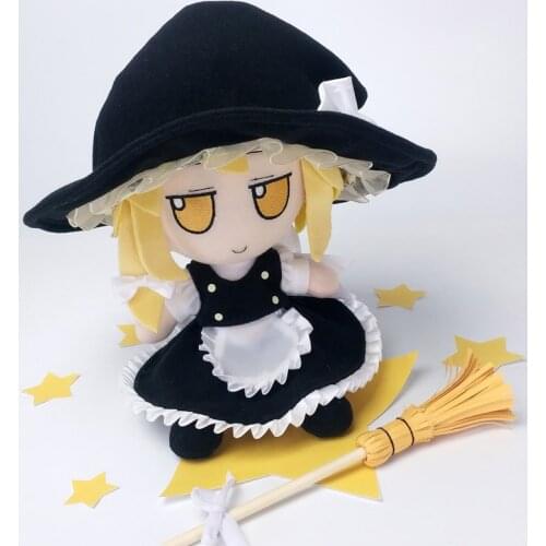 Anime TouHou Project Kirisame Marisa Cute Cosplay Plush Doll Soft Cartoon Toys Birthday Gifts 20cm