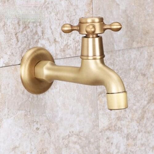 Copper Washing Machine Faucet Antique Art Carved Mop Pool Faucet
