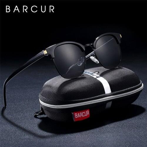 BARCUR Sun glasses for Men Polarized Sunglasses Ladies Luxury Brand Women oculos de sol feminino
