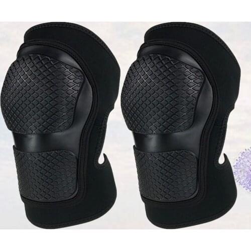 1 Pair Bike Knee Pads Adjustable Brace Support Cycling Knee Protector Practical Volleyball Sports Kneepad for Adults (Black