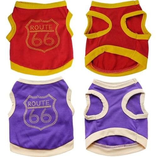 Pet Clothes Puppy Dog Clothes Summer Fashion Cute Cool Printing Digital Vest Short Sleeve Comfortable Breathable Shirt T-shirt