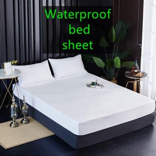 Solid color towel cloth waterproof bed sheet bed cover baby elderly urine-proof non-slip 1.8 / 1.5m bed protective cover for eas