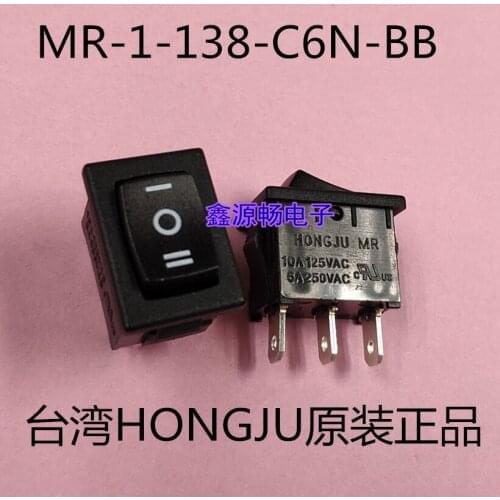 Original New 100% rocker switch MR-1-138-C6N-BBA 3pin 3gear