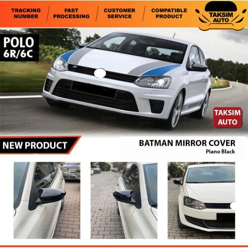 Right and Left) For VW Polo 6R/6C Bat Mirror Cover Piano Black ABS 2009-2017 From Quality Product Full Harmony 1 Suit 2 Piece