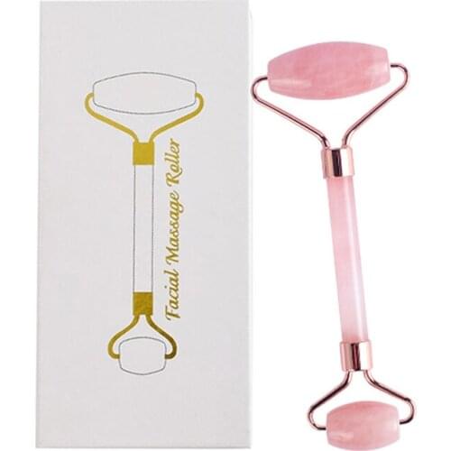 Face Lift Tool Jade roller Natural Jade Facial Massager Slimming Face Skin Massage Beauty Care tool with box