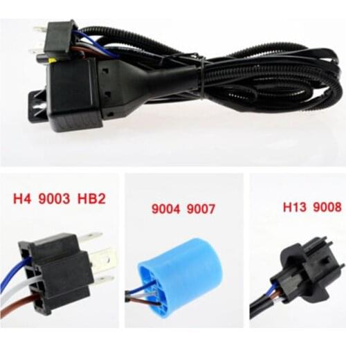 Rockeybright 35W 55W hid wire adapter extension cable H4 9003 h13 9004 9007 Car Headlight Retrofit hid bixenon projector lens