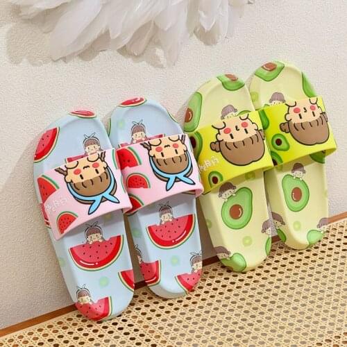 Lisapie Women Summer Slippers Cartoon Fruit Beach Slides Soft Sole Home Indoor & Outdoor Flip Flops Ladies Sandals Bathe Shoes