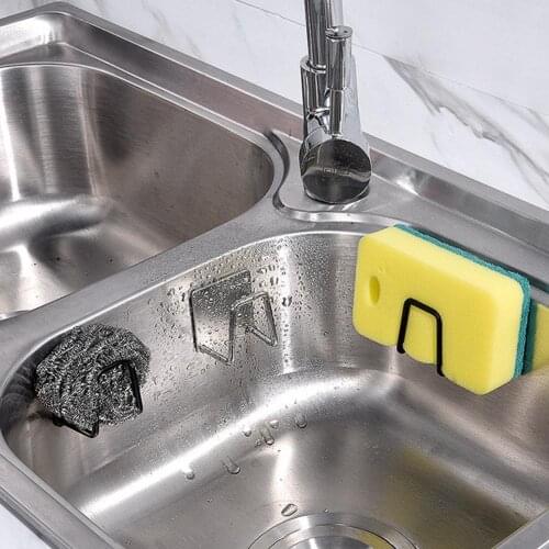 Stainless Steel Sponges Holder Kitchen Sink Organizer Home Sink Holder Sponge Storage Rack Organizer Multi-Function Drain A6B0