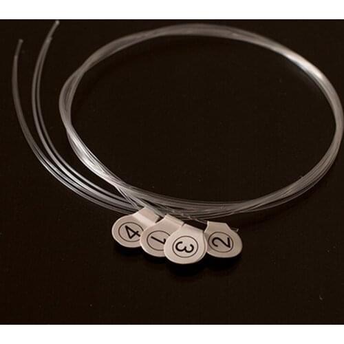 1 set Ukulele Carbon Strings Fluorocarbon Fiber Strings for 21/ 23/ 26 Inches Ukulele Strings