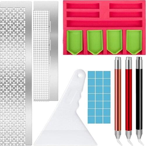 LED Diamond Painting Tools, 5D Diamond Painting Ruler with Lighted Drill Pens,Diamond Painting Tool for DIY Arts Crafts