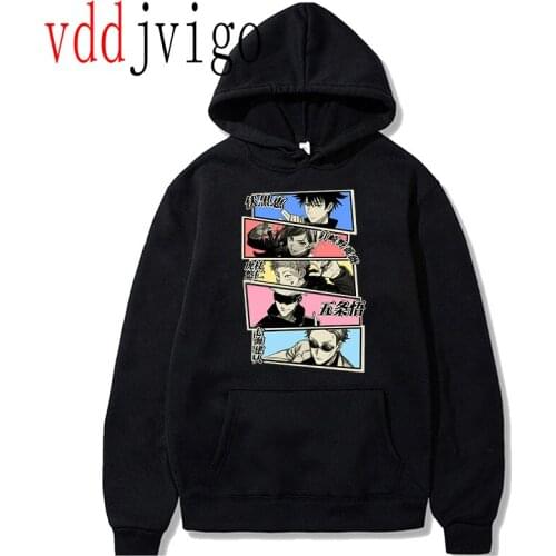 Jujutsu Kaisen gojo satoru Hoodie Megumi Toge Cartoon Streetwear Harajuku Yuji Itadori Manga Anime Sweatshirt Male Hoody Unisex