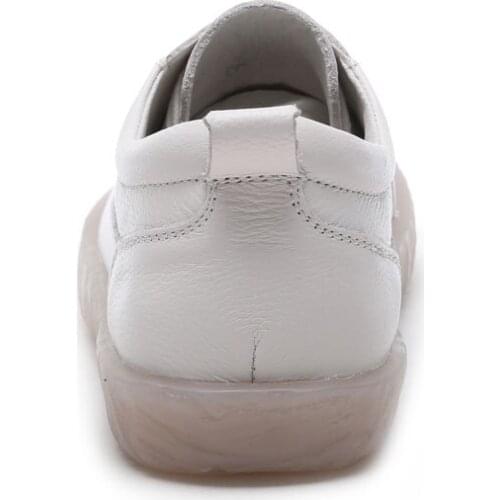 Spring Autumn Women Flat Shoes Soft Bottom Natural Genuine Leather Oxford Shoes For Women Casual Shoes