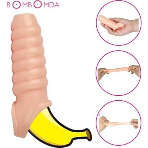 Penis Enlargement Cock Sleeve Ring Dick Adult Product Men Penis RingCock Penis Ring For Male Delayed Ejaculation Erotic Sex Toy