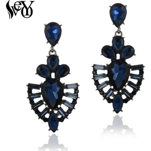 VEYO Luxury Crystal Drop Earrings Ethnic Hollow out Dangle Earrings For Women New Jewelry
